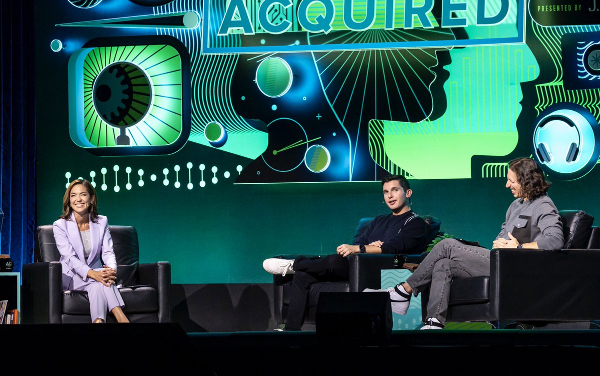 Acquired Podcast (@acquiredfm) on Twitter photo What an incredible night.
Never in our wildest dreams did we think we'd do an arena show with <a href="/finkd/">Mark Zuckerberg</a>, <a href="/eldsjal/">Daniel Ek</a>, and <a href="/emilychangtv/">Emily Chang</a>... plus <a href="/iammiketaylor/">MIKE TAYLOR</a> live!!
Huge thank you to <a href="/jpmorgan/">J.P. Morgan</a> and most importantly to all 6,000 of you who came and made it so special. What an incredible night.
Never in our wildest dreams did we think we'd do an arena show with <a href="/finkd/">Mark Zuckerberg</a>, <a href="/eldsjal/">Daniel Ek</a>, and <a href="/emilychangtv/">Emily Chang</a>... plus <a href="/iammiketaylor/">MIKE TAYLOR</a> live!!
Huge thank you to <a href="/jpmorgan/">J.P. Morgan</a> and most importantly to all 6,000 of you who came and made it so special.