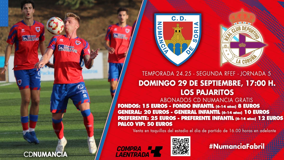El domingo que viene tenemos #partidazo en #LosPajaritos 🏟️ 

¿Te lo vas a perder? 🤔

#VamosNumancia I #YoTeLevantaré ❤️💙