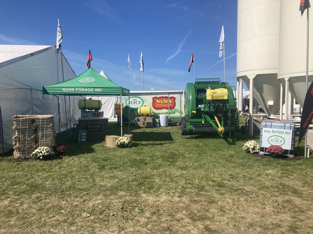 NuhnForage's tweet image. This a week we’re at Canada’s Outdoor Farm Show in Woodstock. 5th Lane N - Stop by and say Hi! #makeseeioushay #thejuice #madeincanada #canadianagriculture #hay2024 #juicekeepitcool