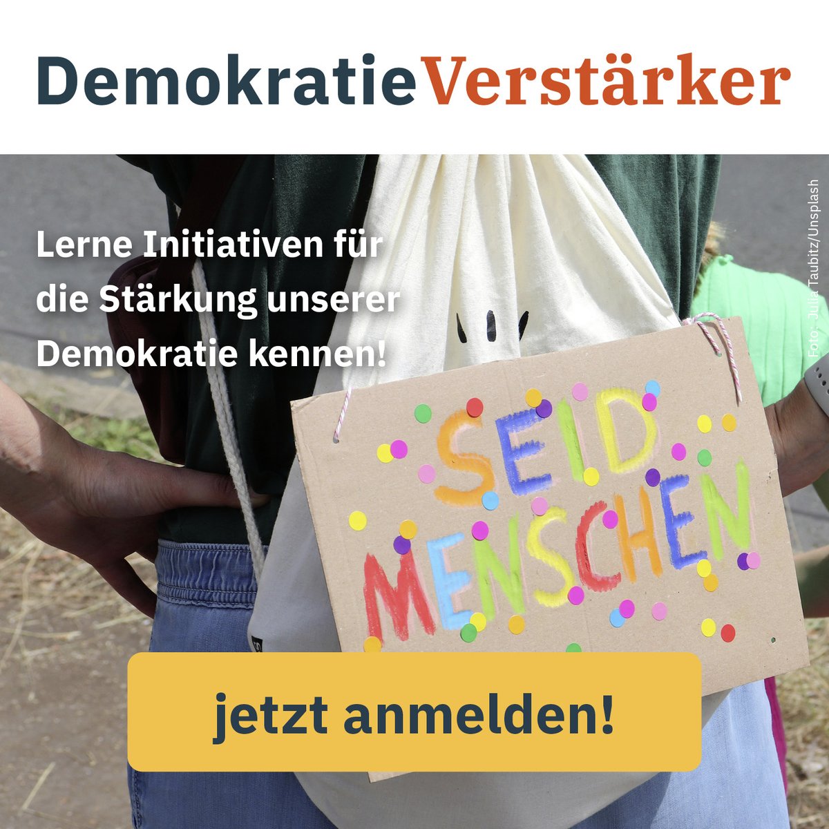 🥳Der #DemokratieVerstärker ist zurück! Am 18.09. widmen wir uns den #Jugendlichen. Warum ist ihre Stimme wichtig? Wie können sie sich einbringen? Und wie kann man sie überhaupt für die #Demokratie begeistern? All das erfahrt ihr am 18.09. 👉Hier anmelden: demokratieverstaerker.org