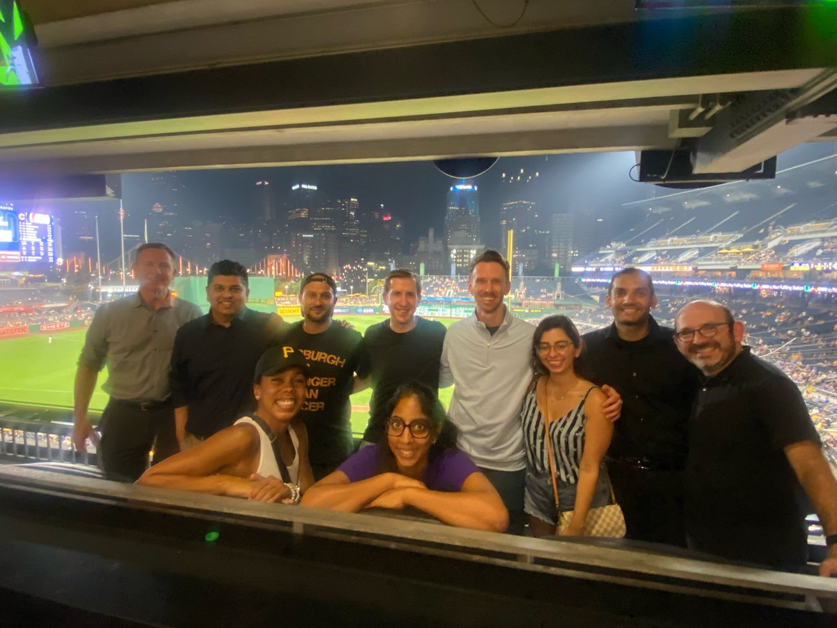 Multidisciplinary AHNCI fellows enjoying a fun day <a href="/Pirates/">Pittsburgh Pirates</a> game to kick off the academic year along with <a href="/deepshah88/">Deep Shah</a>, courtesy of Chair Dr. Bartlett. It was a great chance for everyone to connect and unwind together!