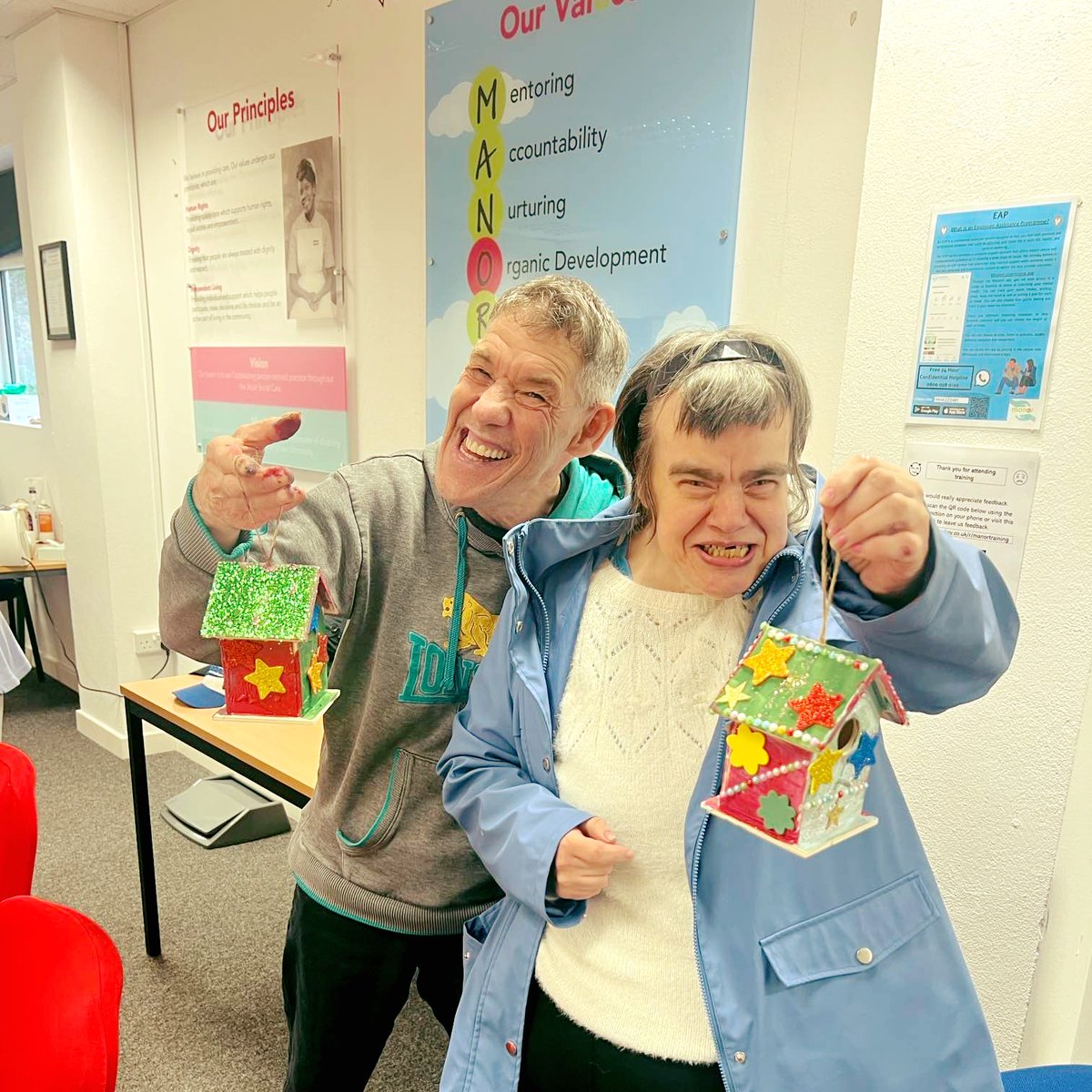 Manor Community (@manorcommunity) on Twitter photo 😄A big thankyou to everyone who turned up for the arts and crafts session! 📷All the residents had a smile on their faces which was lovely to see. We painted bird boxes, and the results were amazing!
For a visit
Call - 0117 3600510
Email - admin@manorcommunity.co.uk 😄A big thankyou to everyone who turned up for the arts and crafts session! 📷All the residents had a smile on their faces which was lovely to see. We painted bird boxes, and the results were amazing!
For a visit
Call - 0117 3600510
Email - admin@manorcommunity.co.uk