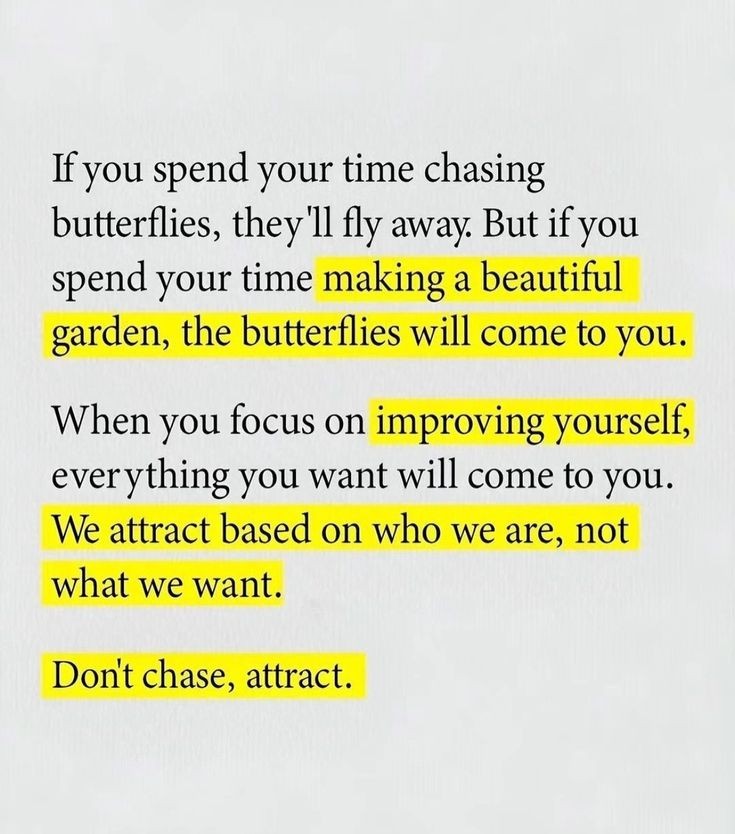 Liminal1988's tweet photo. Dont chase, attract. https://t.co/pizBGbXJHp
