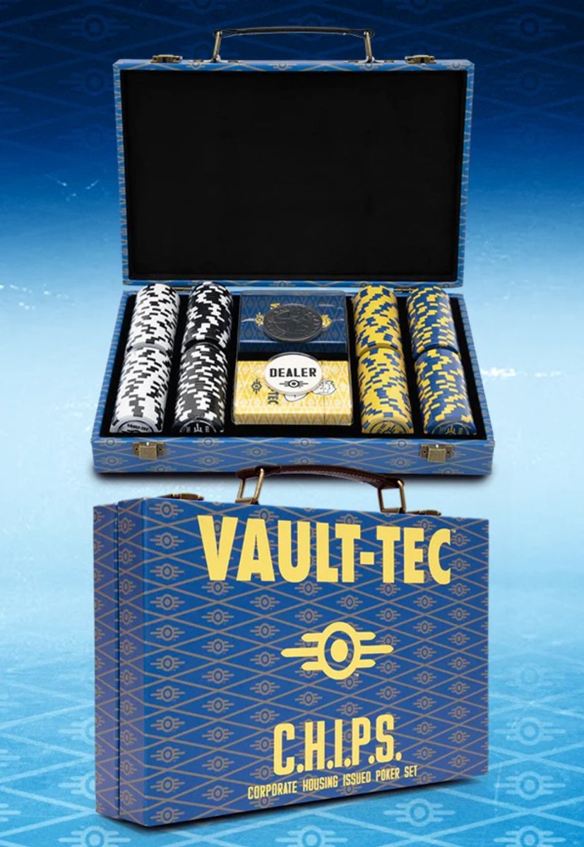 🎰Fallout Vault-Tec C.H.I.P.S. Poker Set
🃏Fallout Vault-Tec Poker Starter Set
🙏 PLEASE USE AFFILIATE LINK 🙏
➡️ gear.bethesda.net/?ref=bb-gdr2py
➡️ Code BTXP7P75 to get 20% off
*Codes do NOT work on pre-order items &amp; certain sale items* 

#bethesdagear #fallout #newvegas #poker #gaming
