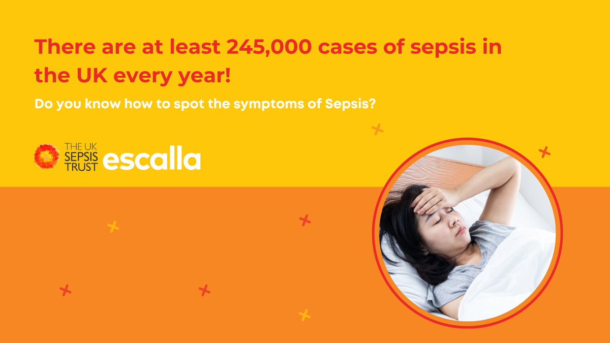 escallaTraining's tweet image. Whether you’re a #healthcare professional or a loved one – being aware of #sepsis and the symptoms can be key to saving someone's life. Find out from the @UKSepsisTrust how to be #SepsisSavvy: sepsistrust.org/support-us/cam…
#SepsisAwarenessMonth #WorldSepsisDay #health
