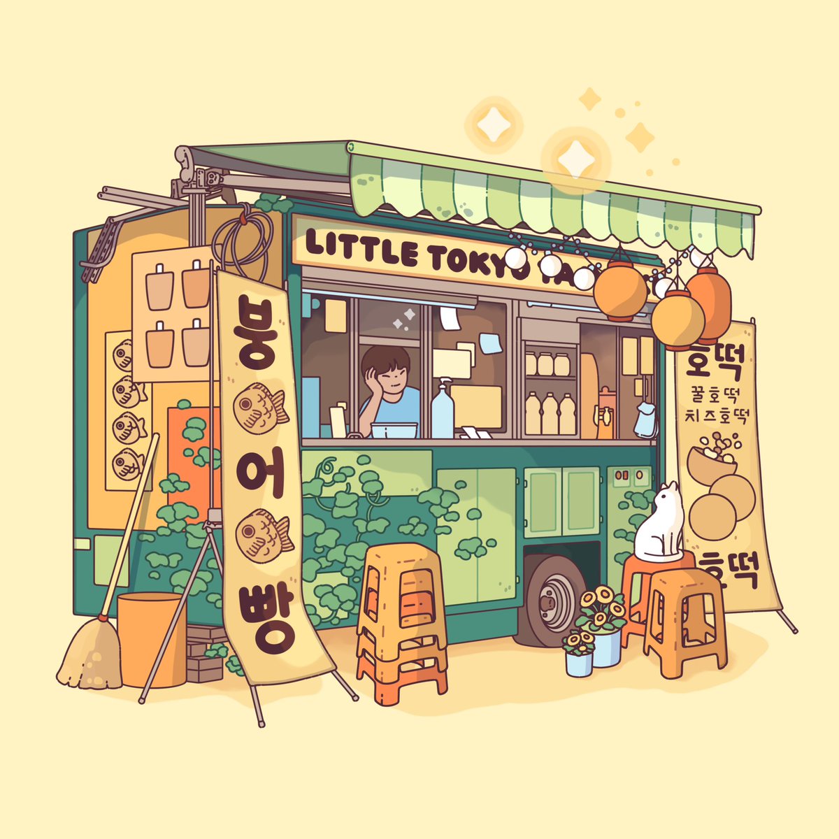 little tokyo taiyaki cart :)