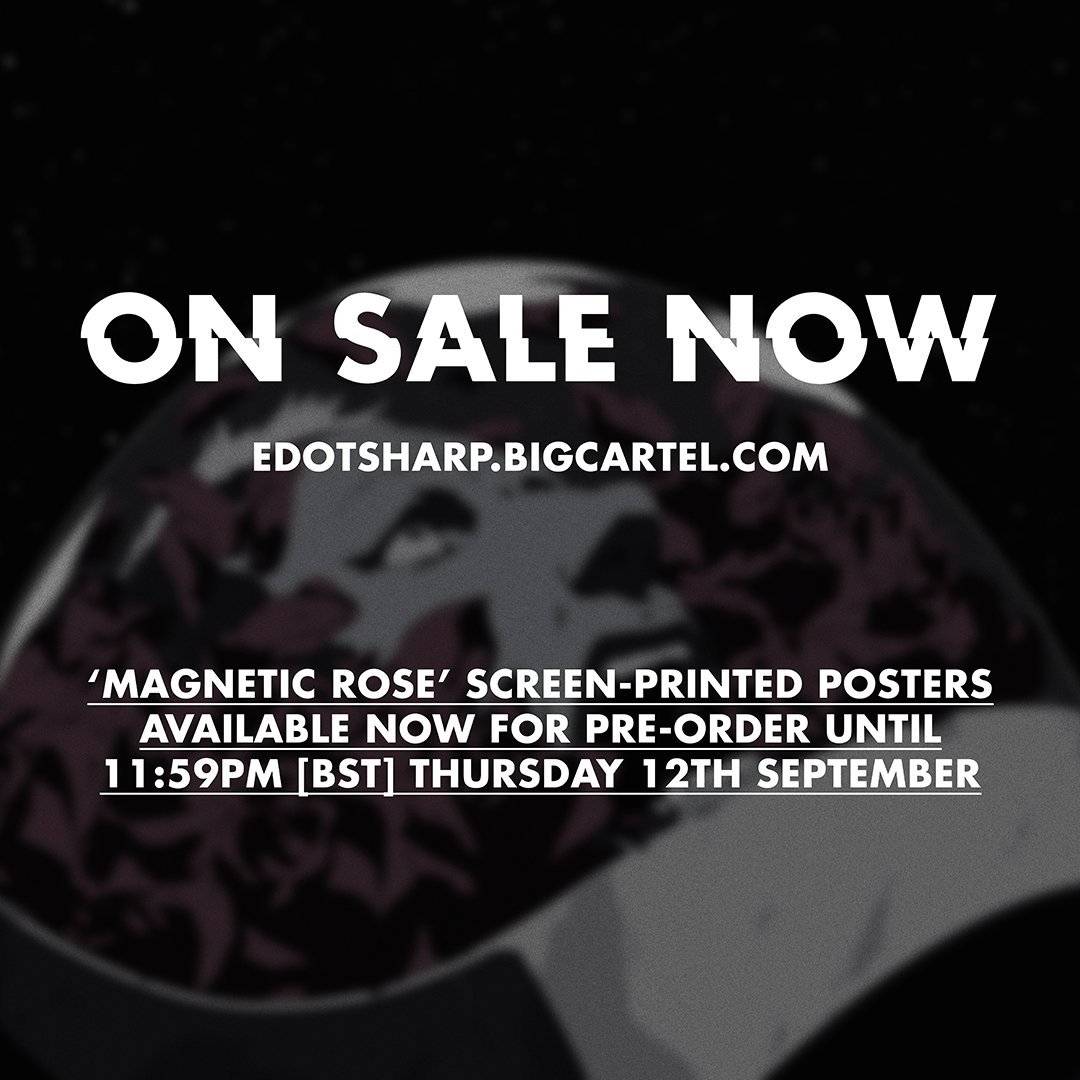 Ethan_Sharp's tweet image. ON SALE NOW - Available to pre-order from my shop (link in bio) until 11:59pm (BST) Thursday 12th September.

My poster design for the anime sci-fi horror ’Magnetic Rose’.

#anime #memories #magneticrose #katsuhirootomo #satoshikon #kojimorimoto #movieposter #screenprint