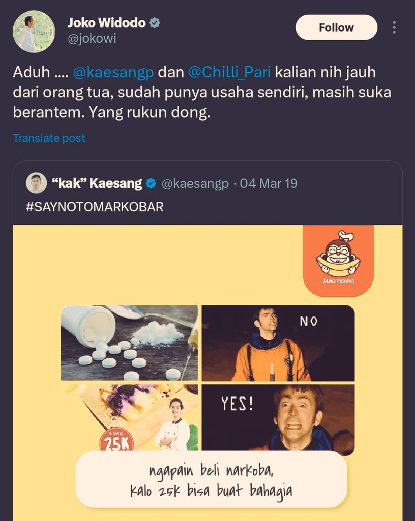.
.
MASI MAU BANTAH LAGI LU LU PADA
HEHHHH KANG CEBOK ??!!!

Chilli Pari Adminnya 7 ??!!
Trus ini Jokowi manggil Admin nomor berapa ??!!!

Btw ini <a href="/CCICPolri/">Direktorat Tindak Pidana Siber Bareskrim Polri</a> <a href="/DivHumas_Polri/">Divisi Humas Polri</a>
Ngeliat ada KASUS ITE AKUN FUFUFAFA

P A D A   M I N G K E M   B A E   ??!!!
KLEAN PADA SEHAT ??!!!
.
.