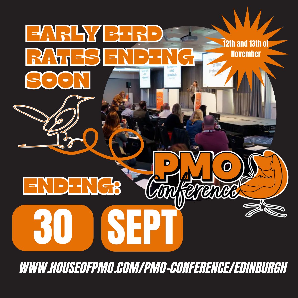 The PMO Conference Early Bird rate ends on the 30th September. This rate will be the cheapest you will be able to buy your PMO Conference tickets for Edinburgh!

Book bow to take advantage of this discounted price: houseofpmo.com/pmo-conference…

#pmoconf