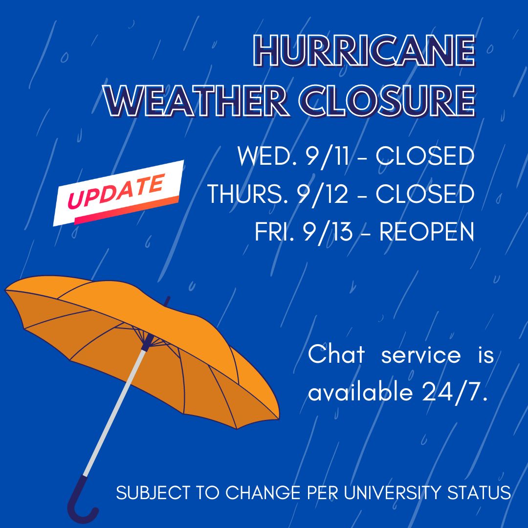 Southeastern and Sims Memorial Library are closed until Friday.

Continue to monitor Southeastern social media, emails, website and alerts for the latest updates.