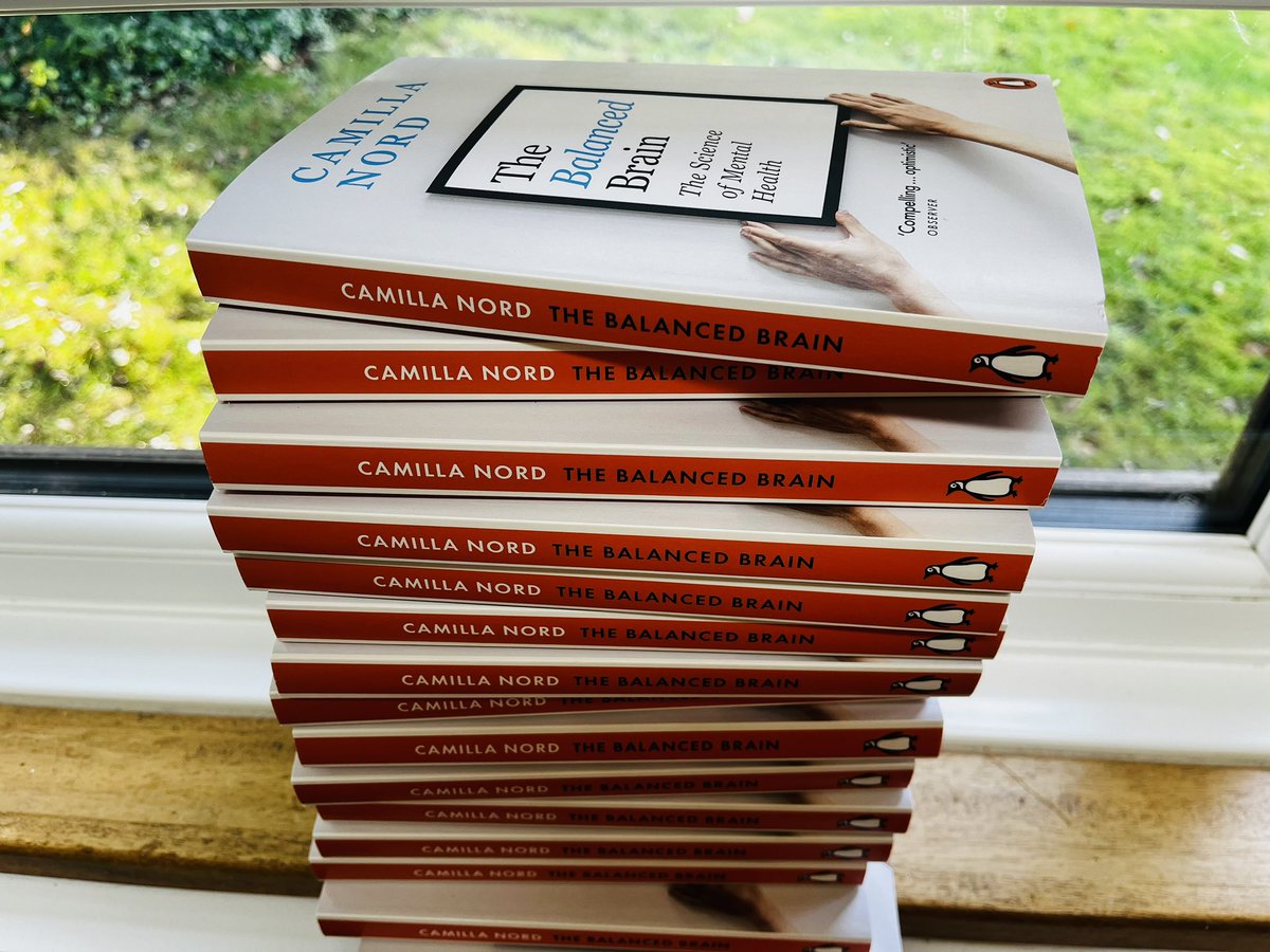 Tomorrow - 12/9 - is the release of the beautiful paperback of The Balanced Brain: The Science of Mental Health 🧡🧡🧡 penguin.co.uk/books/446402/t…