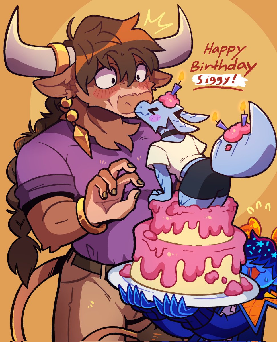 happy birthday to the bestest girlfriend I could ask for, <a href="/siggymcc/">Siggymc(c)</a>  💜 

with a totally not reused birthday picture that was done by
🎨: <a href="/MisoSlug/">slug says ⚧️ trans rights 🏳️‍⚧️</a>  💜