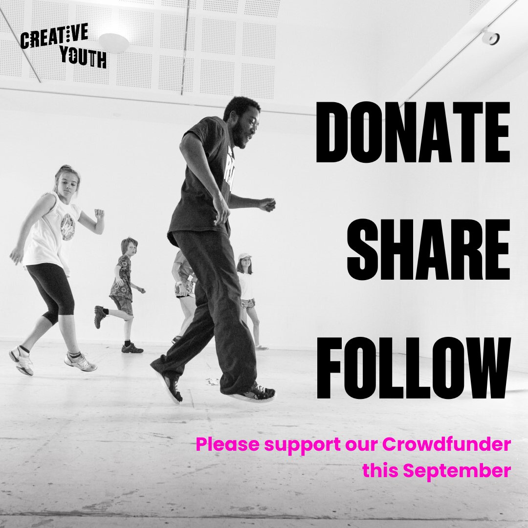 Many of you will be aware of the financial challenges facing the arts and particularly small charities like ours.

How you can help
❤️ Support our crowdfunder page
🌟 Spread the word to your networks with #SaveCreativeYouth
👣 Stay updated on our journey 

bit.ly/savecreativeyo…