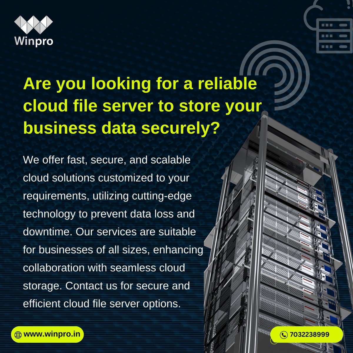 Winprosoftech's tweet image. Are you looking for a reliable cloud file server to store your business data securely?