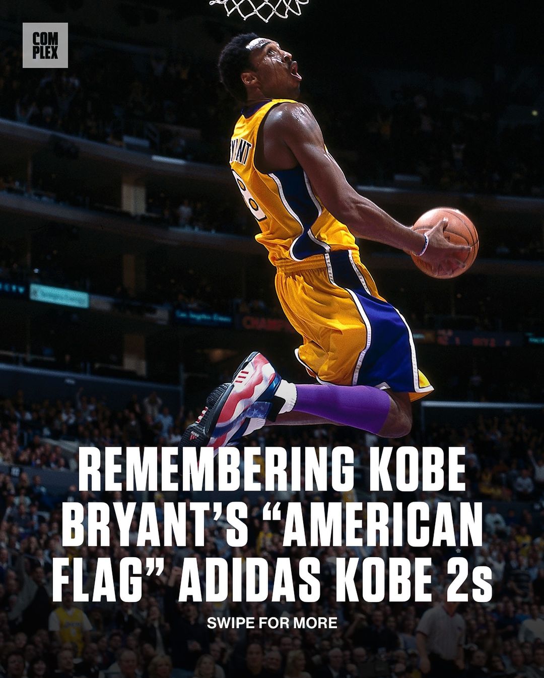 Complex Sneakers on X On October 30 2001 opening night of the 01 02 NBA season Kobe Bryant debuted the Adidas Kobe 2 American Flag. A tribute meant to honor the victims of