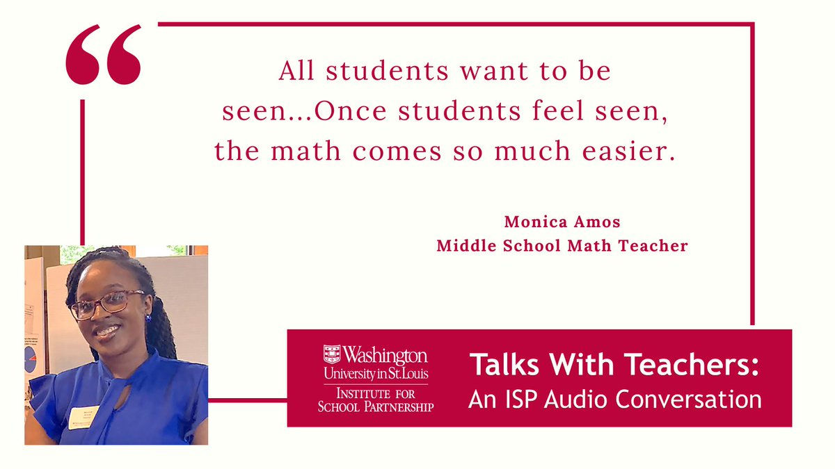 WashU Institute for School Partnership (@washuisp) on Twitter photo Listen to this ISP Audio Conversation with <a href="/RitenourSchools/">Ritenour Schools</a> <a href="/drchriskilbride/">Dr. Chris Kilbride</a> middle school math teacher Monica Amos for inspiration about all that's possible in the classroom. #teachers #partnership bit.ly/audioconvo Listen to this ISP Audio Conversation with <a href="/RitenourSchools/">Ritenour Schools</a> <a href="/drchriskilbride/">Dr. Chris Kilbride</a> middle school math teacher Monica Amos for inspiration about all that's possible in the classroom. #teachers #partnership bit.ly/audioconvo