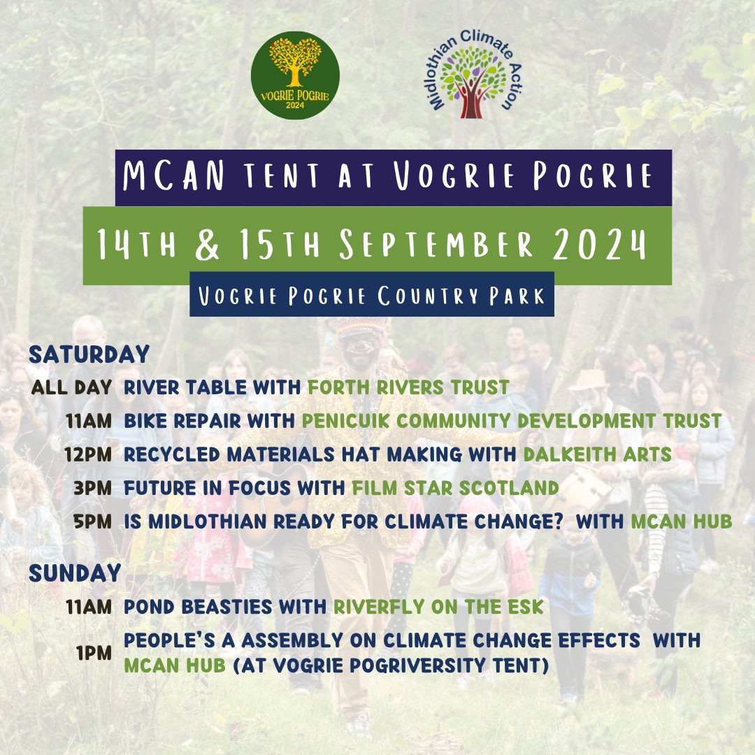 MidlothianCAN's tweet image. Join us this weekend at @vogriepogrie !

We have an amazing programme of activities by our members throughout the weekend.

We look forward to seeing you there!