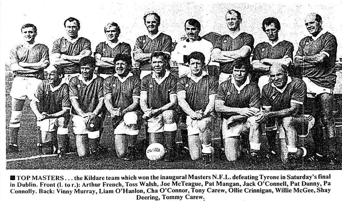RichardCommins (@richard_commins) on Twitter photo <a href="/KildareGAA/">Kildare GAA</a> team that won the inaugural Masters NFL title, beating Tyrone in the final. Some famous Kildare players in that line-up. <a href="/KildareGAA/">Kildare GAA</a> team that won the inaugural Masters NFL title, beating Tyrone in the final. Some famous Kildare players in that line-up.