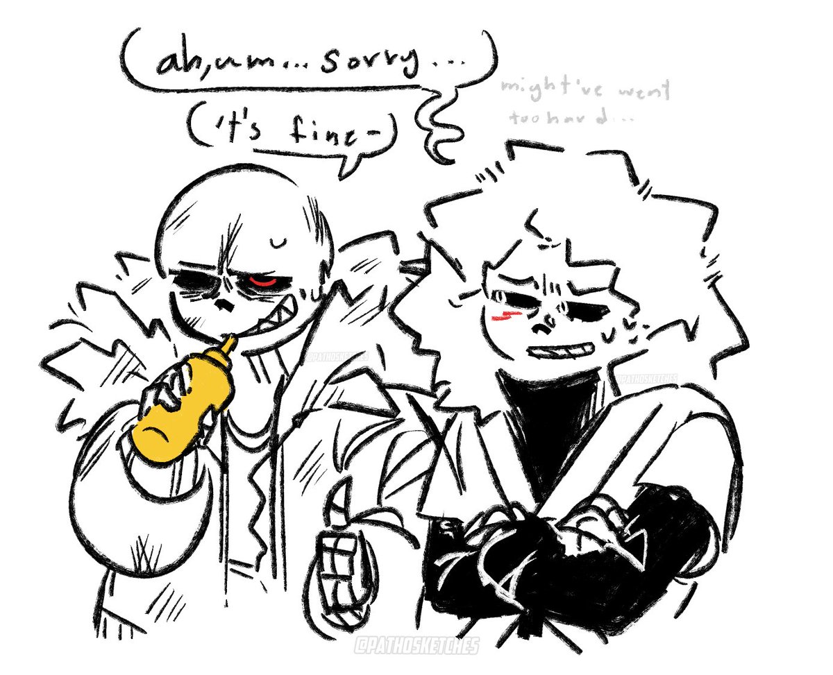 Pathosketches's tweet photo. #Fellsweep nation I'm so sorry😔

#undertale #sanspolls (Fell belongs to @/underfellx, Lygo belongs to me, Cross belongs to @/jaelarteo) https://t.co/XCQnGMu4kA
