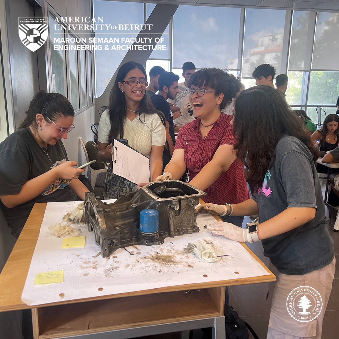 MSFEA_AUB's tweet photo. Who knew learning could look like this? With hands-on challenges, MSFEA students are fully engaged and focused. 
Take a peek at these highlights from Dr. Harb’s Engineering Materials class! 🔧📚

@Aub_lebanon
#AUB #MSFEA #Interactive #Learning #handsonactivities https://t.co/c6RFABXtTx