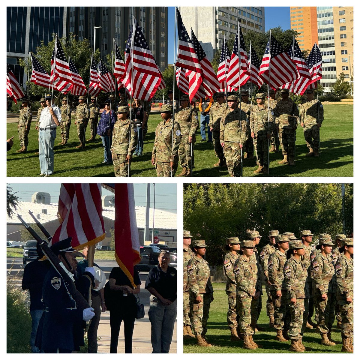 Thank you to the MISD JROTC , MHS Choir, and active duty representatives from the Midland Fire Department and various police agencies for honoring this important day!