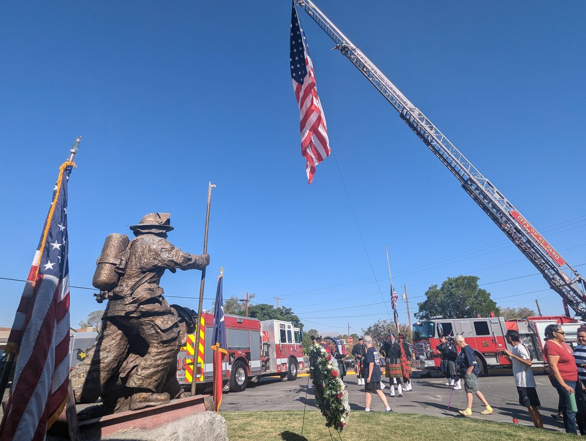 FBIElPaso's tweet image. FBI - El Paso: Today #FBIEP attended the #EPFD 23rd 9/11 Anniversary ceremony. We were honored to remember those lives lost and the fellow brothers and sisters in uniform who sacrificed their lives to save others. We will #NeverForget #Sept11