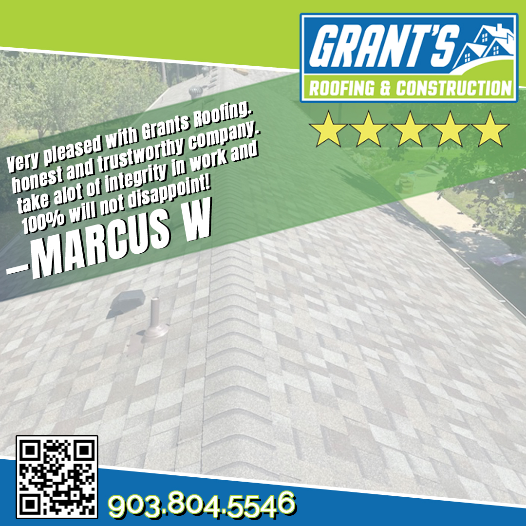 grantsroofingtx's tweet image. 🏡 🙂 "Very pleased with Grants Roofing. honest and trustworthy company. take alot of integrity in work and 100% will not disappoint!"—Marcus W👍#mabanktexas #mabank #mabanktx #mabankroofing #mabanktxroofing #easttexas #etx #easttexasroofing #dfwroofing #grantsroofing