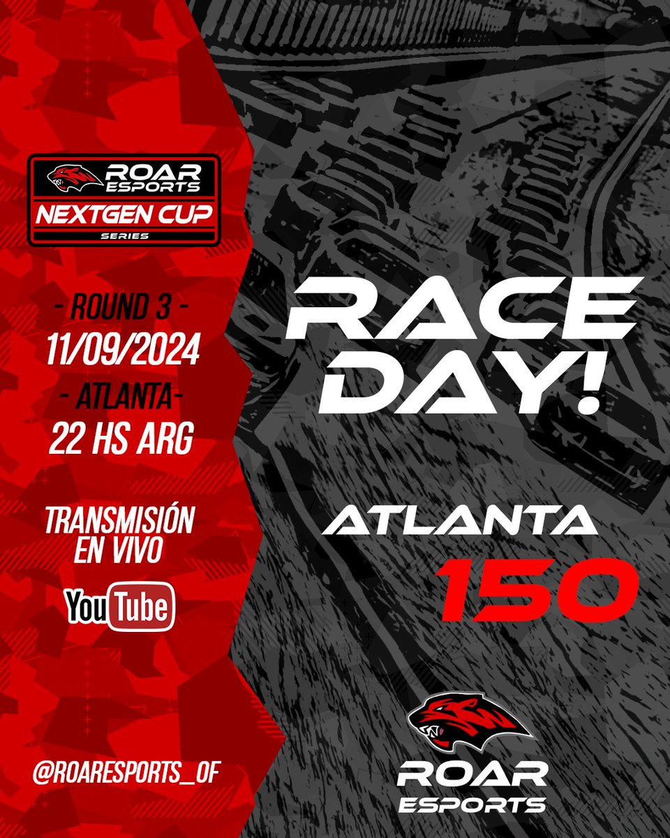 #ROARCUP 🔥NEXT GEN CUP - ROUND 3🔥

Llegamos a Atlanta para la tercera fecha de la Next Gen Cup👏

Aún estas a tiempo de ser parte, sumate en el siguiente link 🔥
🟥 Formulario de Inscripción - ROAR CUP - NEXT GEN CUP - MIÉRCOLES
forms.gle/L9Qkq4UBdXEtYr…

Broadcast / VIVO 👏