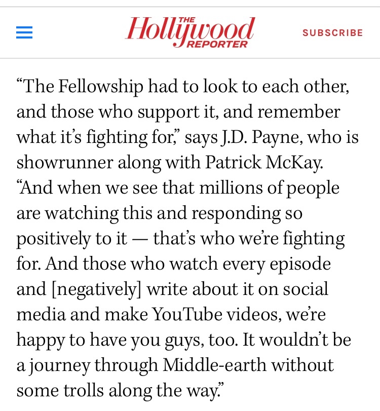 XenosATron's tweet photo. Honestly the only two things I care about from the THR article. Thanks to The Elvenpath3 on the TORN Discord for finding it.
#TheRingsOfPower
#TheRingsOfPowerS3 https://t.co/62pkYUEpHx