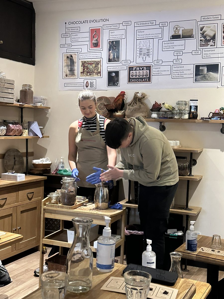 A fantastic day out for S6 Business/Admin today to the chocolatarium in Edinburgh.