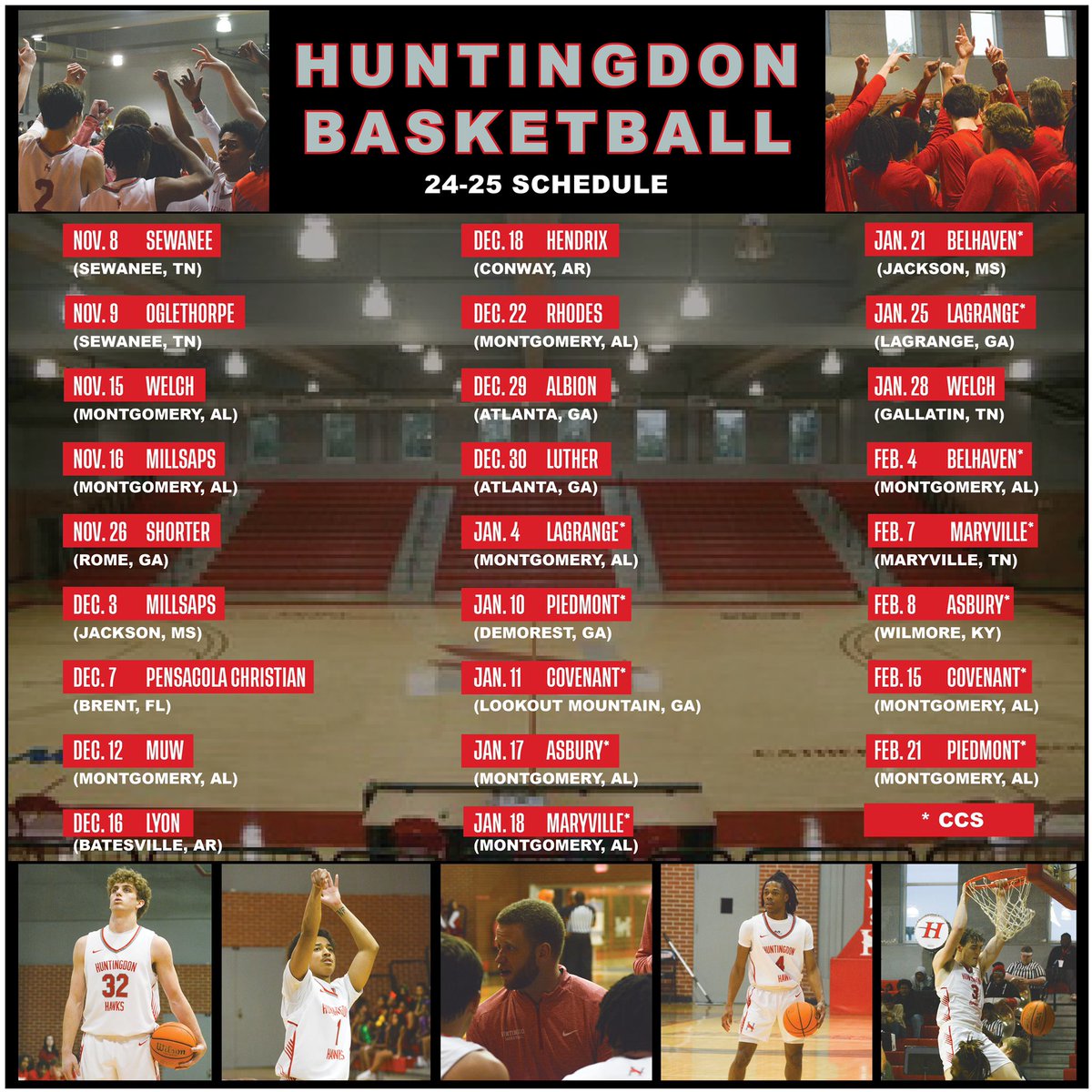 24-25 Schedule Release! Hawk ‘em!