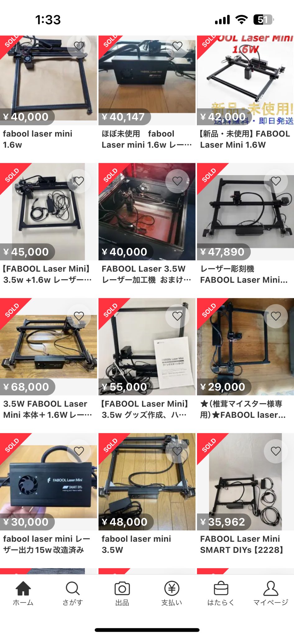 FABOOL Laser Mini 安全カバー付き/レーザー加工機/3.5W