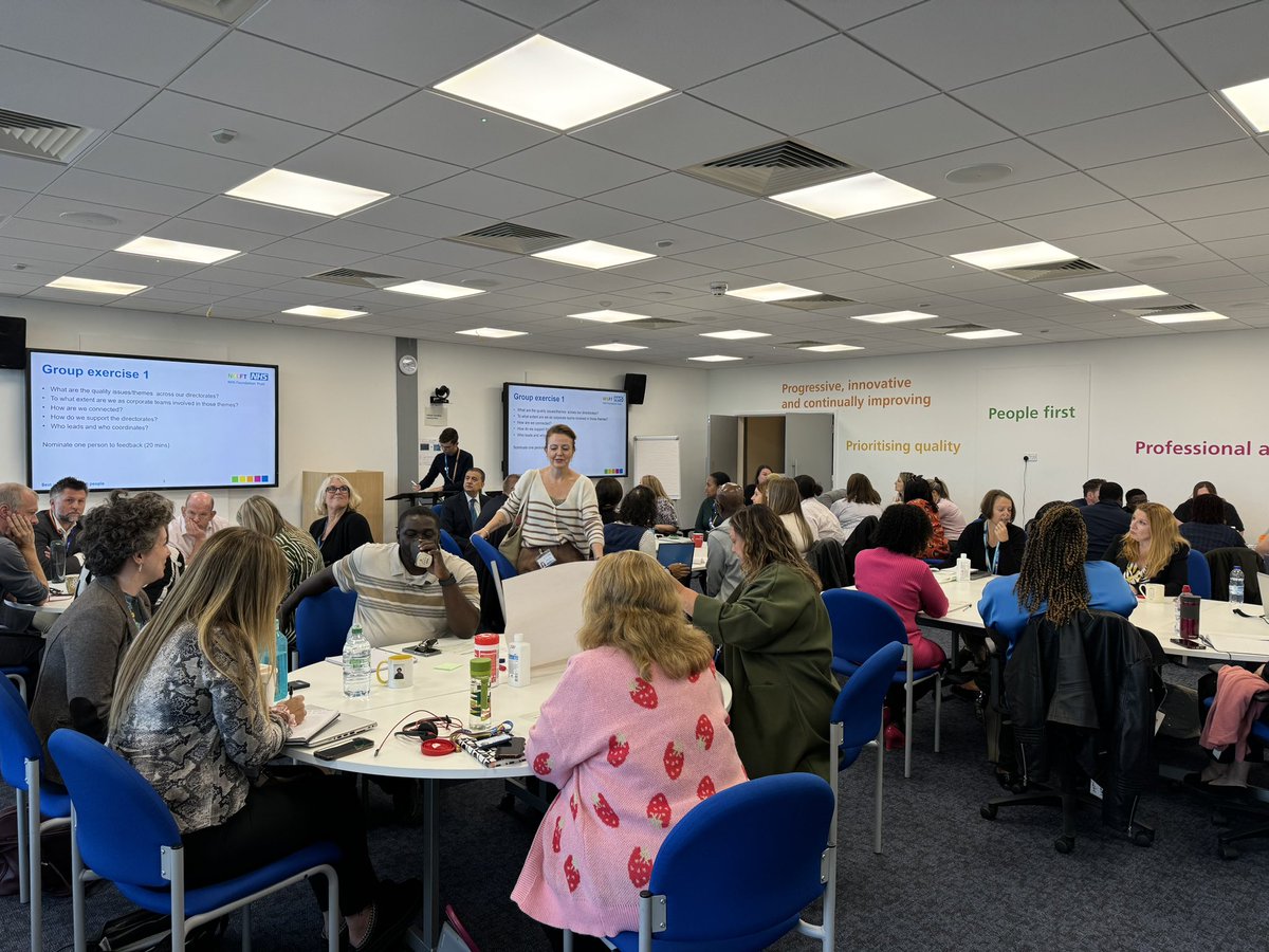 A great session this morning on how to take forward a #QualityManagement system within <a href="/NELFT/">North East London NHS Foundation Trust (NELFT)</a>. Teams came together to discuss and understand the directorate issues/themes and the role we play in helping establish a learning system 💡