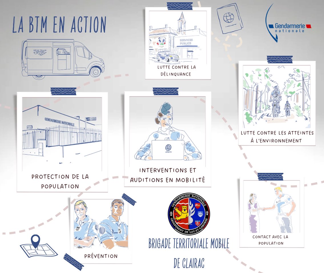 [BTM DE CLAIRAC]
Notre équipe se mobilise pour :
- Assurer un contact direct avec citoyens et élus
- Prévenir les risques sur notre territoire
- Protéger votre sécurité
- Mener des enquêtes judiciaires et investigations

Nous travaillons au plus près de vous en mobilité ! 
#200bt