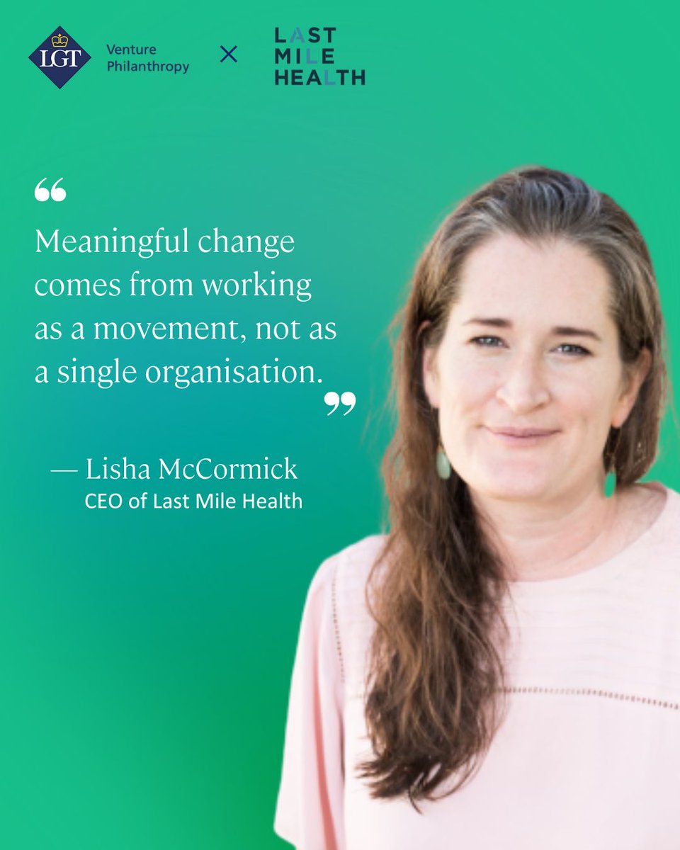 Last Mile Health (@lastmilehealth) on Twitter photo What does it take to create lasting change in health systems? "Meaningful change comes from working as a movement," says LMH CEO <a href="/Lisha1McCormick/">Lisha McCormick</a> in an interview with our partner Tom Kagerer of <a href="/LGT_VP/">LGT Venture Philanthropy Foundation</a>. Read more: bit.ly/3XH4YEX What does it take to create lasting change in health systems? "Meaningful change comes from working as a movement," says LMH CEO <a href="/Lisha1McCormick/">Lisha McCormick</a> in an interview with our partner Tom Kagerer of <a href="/LGT_VP/">LGT Venture Philanthropy Foundation</a>. Read more: bit.ly/3XH4YEX