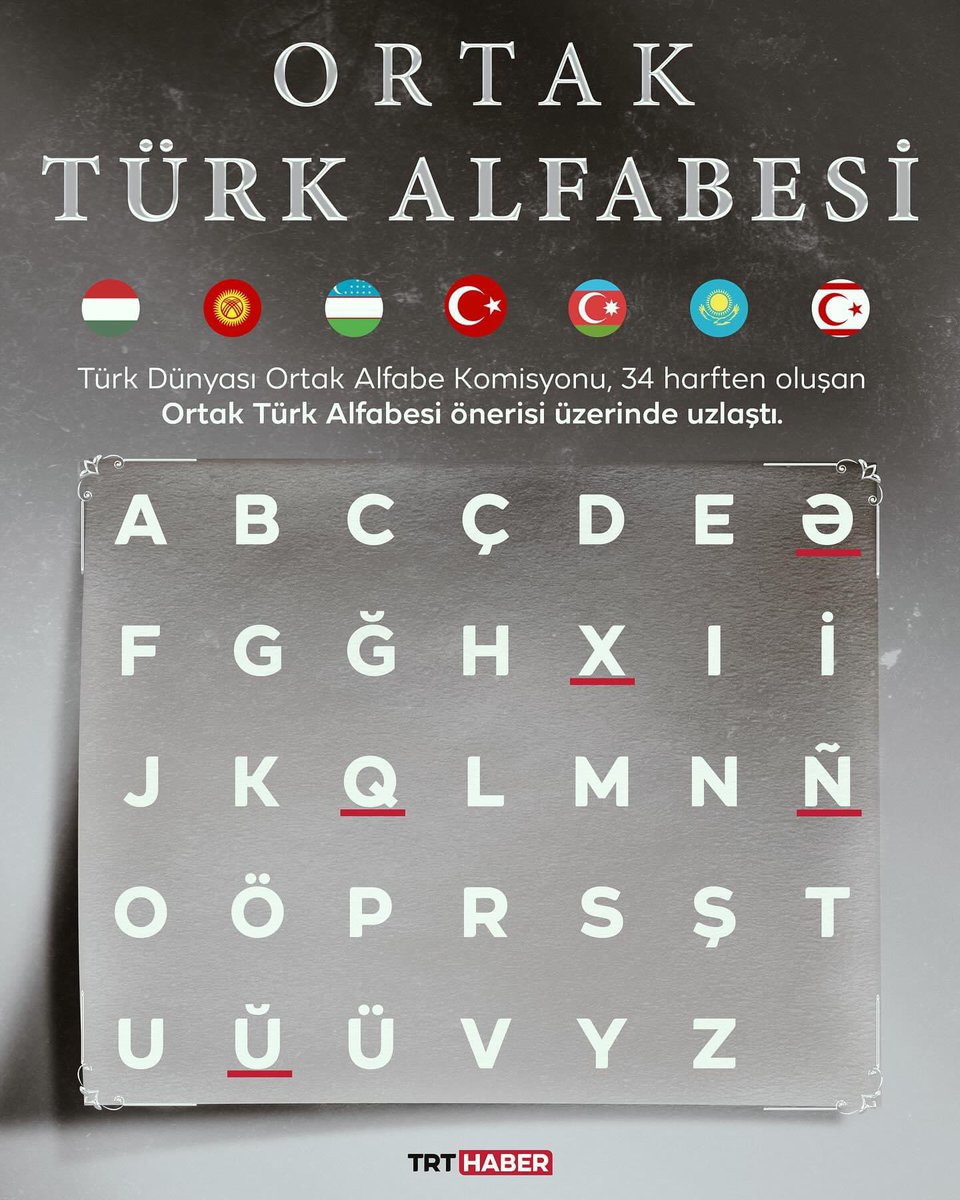 Anar Can KITAY (@anar_can_kitay) on Twitter photo İki üç yılda bir “ortak Türk alfabesi” ortaya atılıyor. Daha sonra hiçbir icraat göremiyoruz. Yapay bir dil oluşturulması sakıncalı olduğu gibi amacı belli olmayan bir abecenin ortaya atılmasının da manası yoktur. 
#ortaktürkalfabesi #Türkdünyası #Turan İki üç yılda bir “ortak Türk alfabesi” ortaya atılıyor. Daha sonra hiçbir icraat göremiyoruz. Yapay bir dil oluşturulması sakıncalı olduğu gibi amacı belli olmayan bir abecenin ortaya atılmasının da manası yoktur. 
#ortaktürkalfabesi #Türkdünyası #Turan