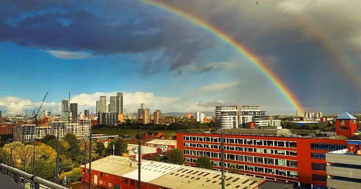 Manchester has just deployed the rainbow forcefield.  <a href="/MENnewsdesk/">Manchester News MEN</a>