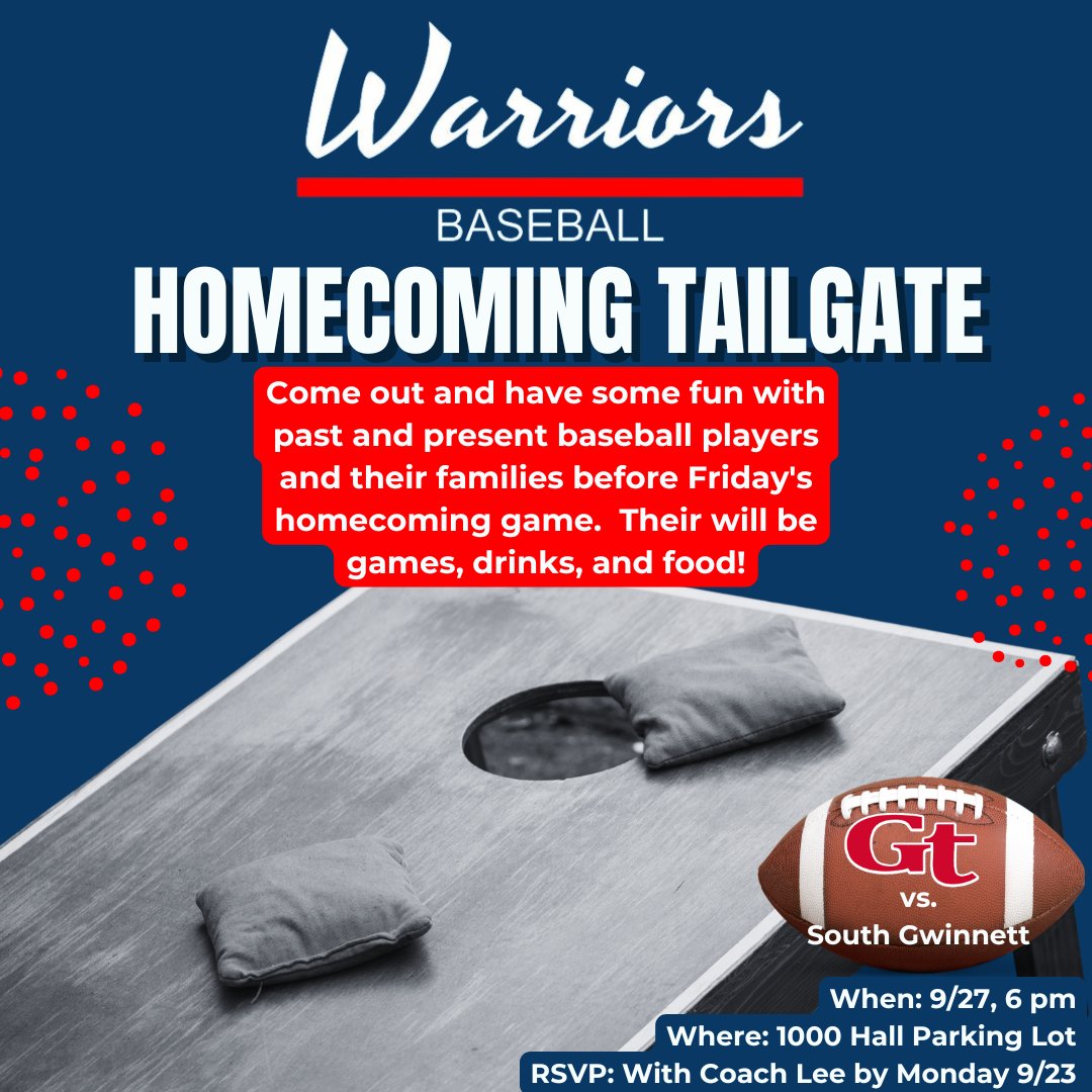 Its almost Homecoming Tailgate time again! Please help spread the word to all current and former players!