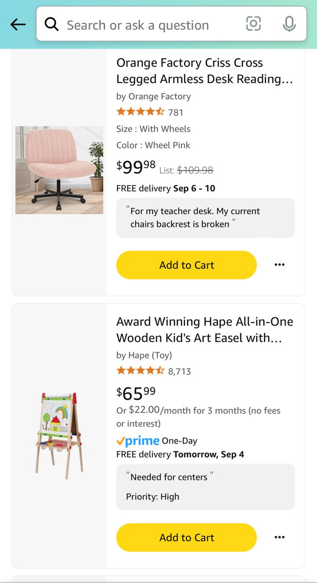 deanna_zelaya's tweet image. I’m in need of a chair for my teacher desk &amp;amp; small group table 😣 still cannot believe my chairs backrest broke with it being a year old! Please RT 🫶 amazon.com/hz/wishlist/ls… @RyanBartlett @AssistingChip #Teachersof𝕏 #makingitwork #WINTER #LandForces2024 #Debate2024