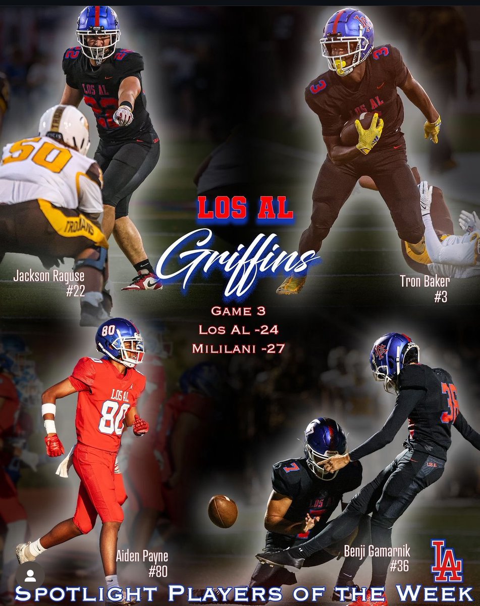 LosAlFootball's tweet photo. Let’s celebrate our players of the week! https://t.co/IR0lLsMjfv