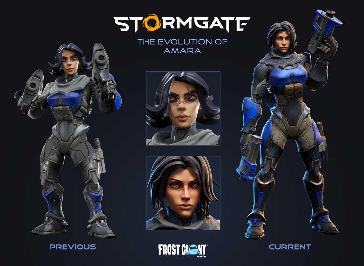 Amara gets a glow-up in our first major content update coming next week!

We improved her proportions, remodeled her head to support facial animations, and even gave her a shiny new hairdo.