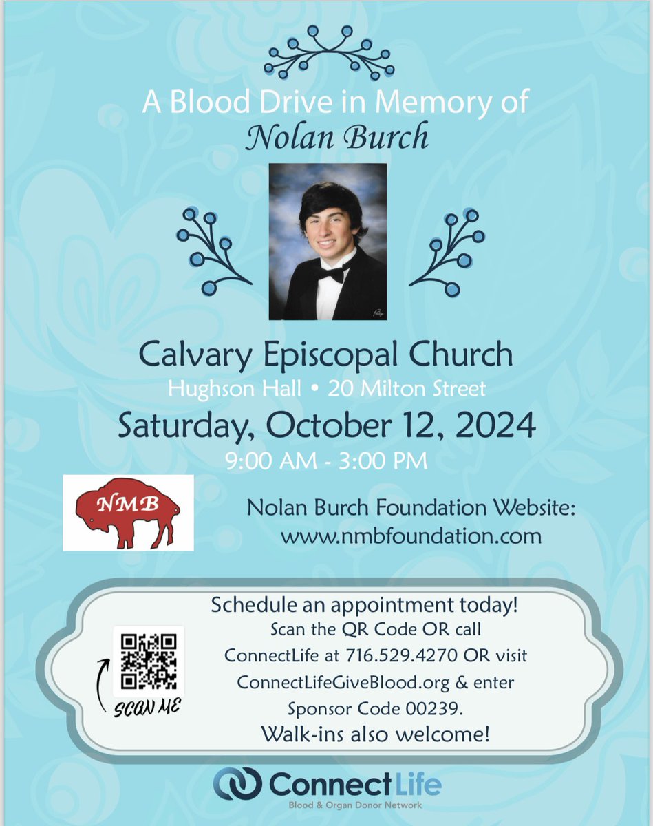 Please join us in saving lives on Oct. 12th.  Just one donation can save up to 3 lives!