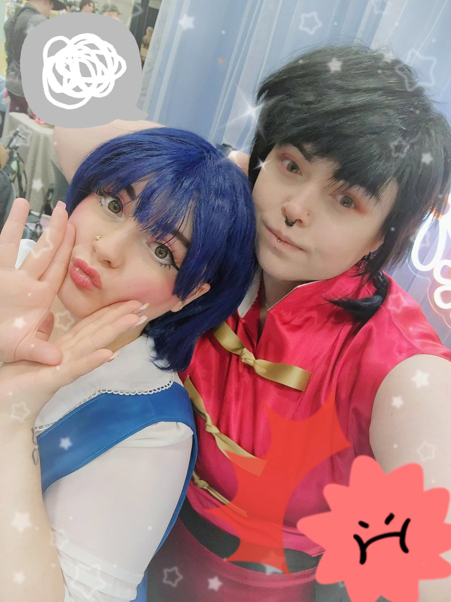 devilcreated's tweet image. i barely took selfies at rccc but thank u @clammyheart for letting me shove u in akane &amp;gt;:3 also ran into a SUPER PWETTY lady ranma and the vibes were Elite