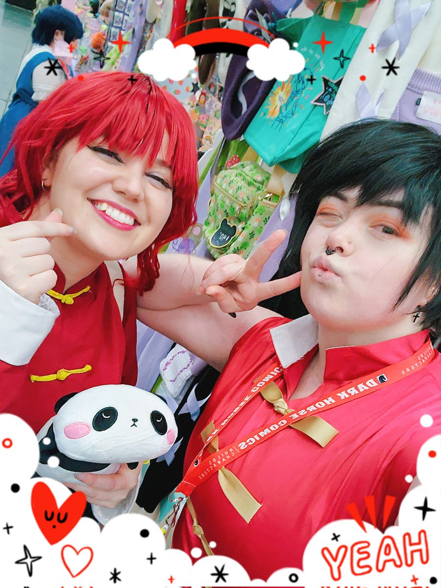 devilcreated's tweet image. i barely took selfies at rccc but thank u @clammyheart for letting me shove u in akane &amp;gt;:3 also ran into a SUPER PWETTY lady ranma and the vibes were Elite