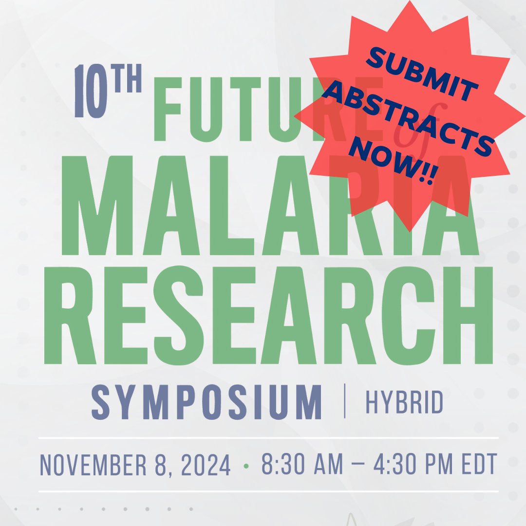 JHMRImalaria's tweet photo. Early-Career Scientists. The #Deadline to #SubmitAbstracts is SEPT 20. Apply to present a Poster, Oral Talk (in-person only), and Lightning talk (in-person or pre-recorded) at the Future of #Malaria #Research Symposium, #FMR2024, on NOV 8. INFO LINK: https://t.co/1bYhSZmuCJ https://t.co/th077AfwU6