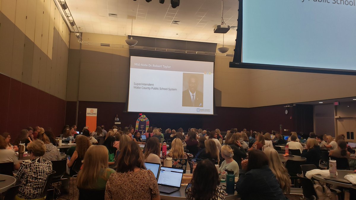 RangelMariarosa's tweet photo. Attending the WCPSS AIG Kick-off!! Dr. Taylor, is our Keynote Speaker. @WCPSS https://t.co/Ea1z6SefE2