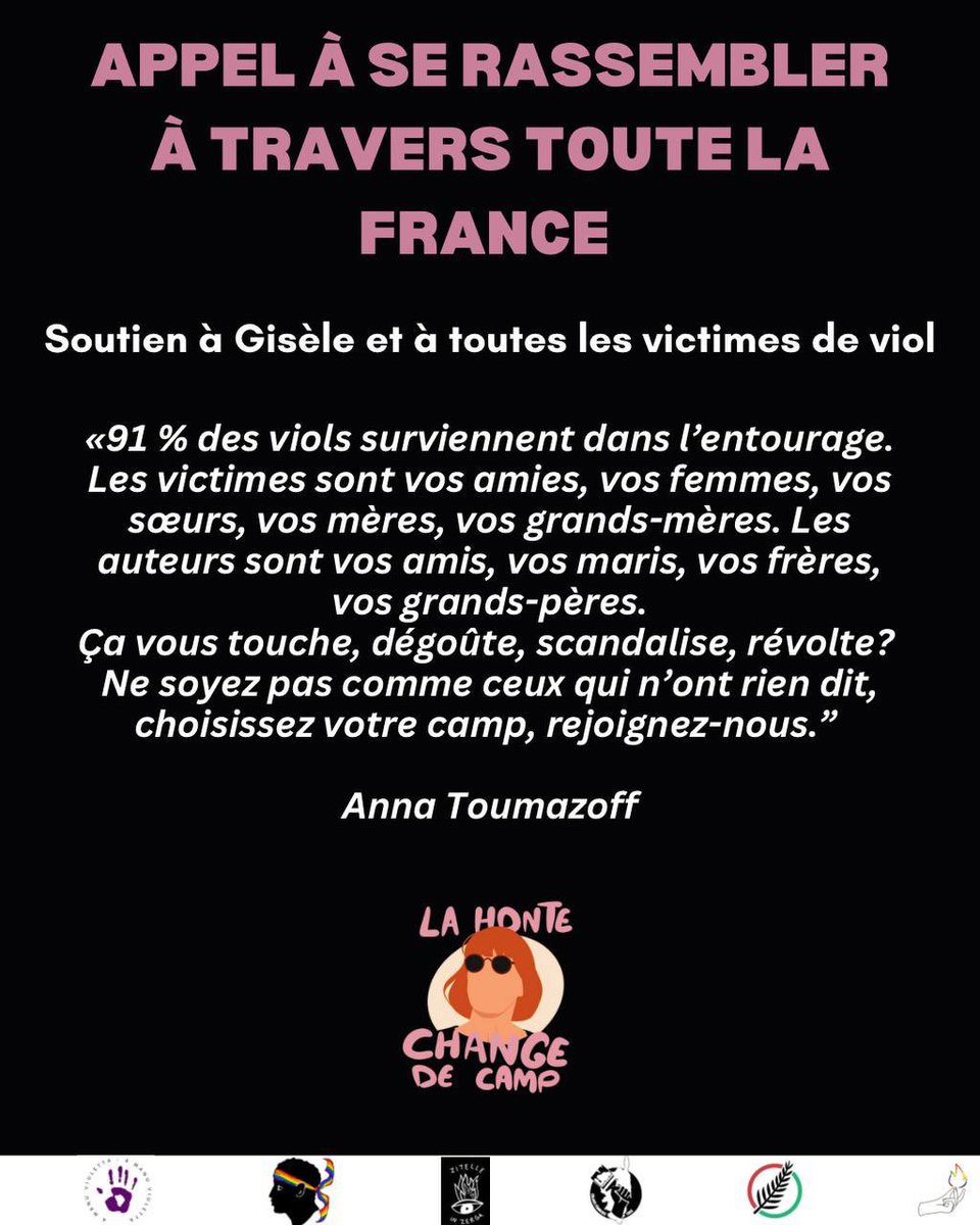 GhjuventuManca's tweet photo. 91% des viols surviennent dans l'entourage, les victimes sont nos mères, nos sœurs, nos filles, nos voisines, nos amies. 

Rejoignez nous samedi 14 septembre à 18h, au Palais de Justice pour soutenir les victimes, et condamner les violeurs. 
Que la honte change de camp https://t.co/jkJKsvlaLk