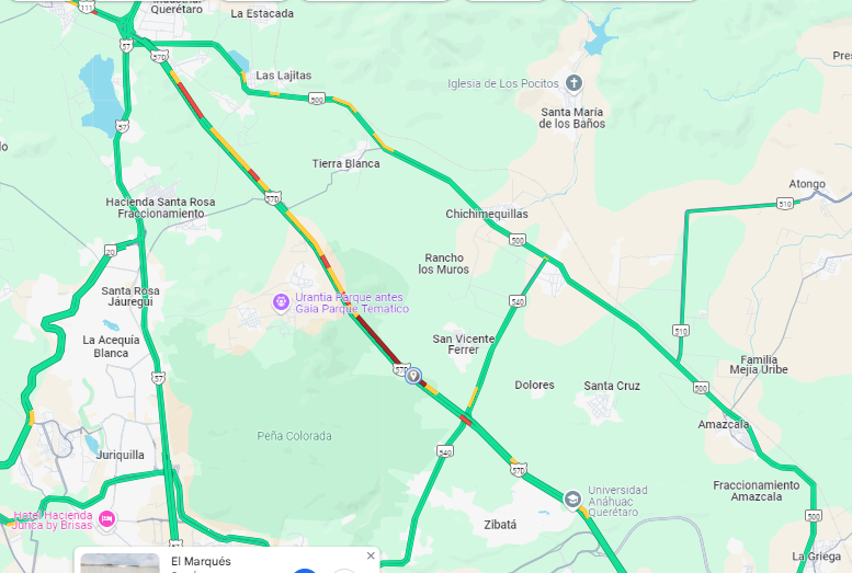 244uomini's tweet photo. Buen dia, tendran reporte del trafico sobre El libramiento de Chichimequillas en direccion a San Luis Potosí a la altura del km 24 @GN_Carreteras @CAPUFE @GN_MEXICO_ Gracias https://t.co/nfSxykiE6H