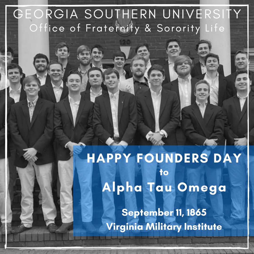 Happy Founders Day to the men of Alpha Tau Omega. ⁠
⁠
#GSFSLife #TrueBlue #StatesboroCampus