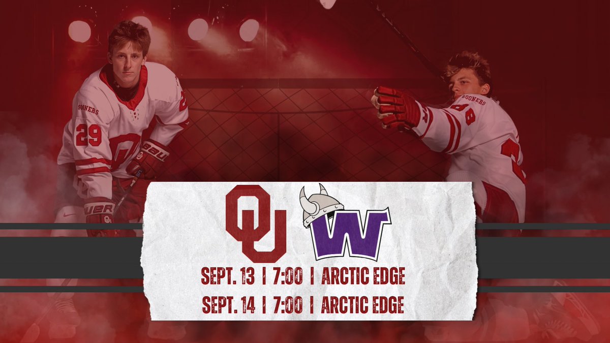 OUHockey's tweet photo. HOME OPENER THIS WEEKEND! https://t.co/IKrJQZkJ7N